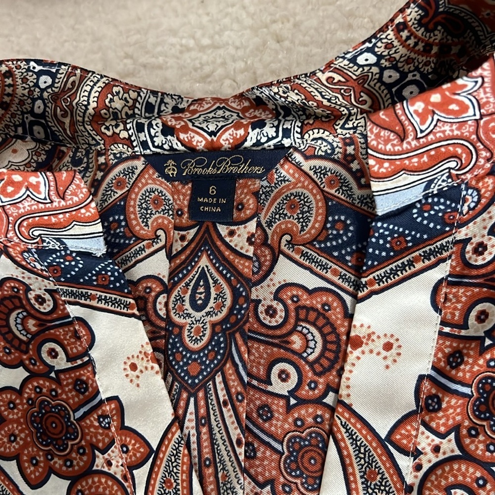Broooks Brothers Silk Paisley Blouse - Picture 4 of 7